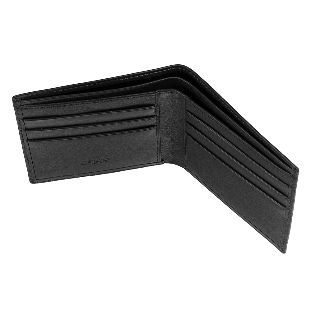 Черное кожаное мужское портмоне для врачей SOLTAN 102 21 01