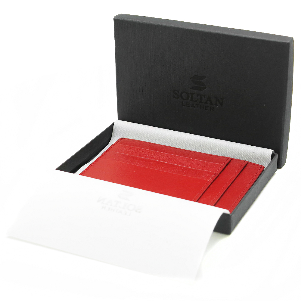 Красная кожаная обложка для автодокументов SOLTAN 061 23 05 со вставкой из серебра