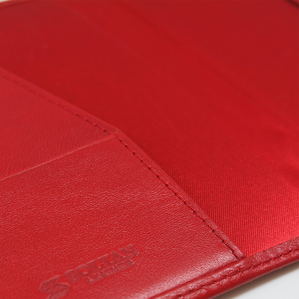 Красная кожаная обложка для паспорта SOLTAN 011 23 05 
