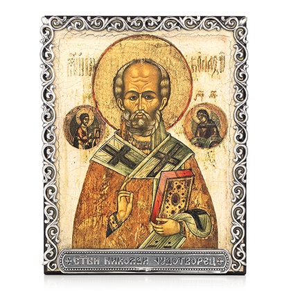 Серебряная икона Святой НиколайФото 26019-01.jpg