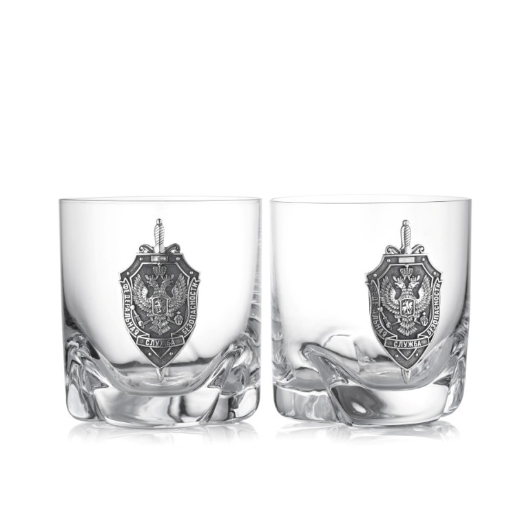 Набор стаканов с серебряной накладкой ФСБФото 26481-01.jpg