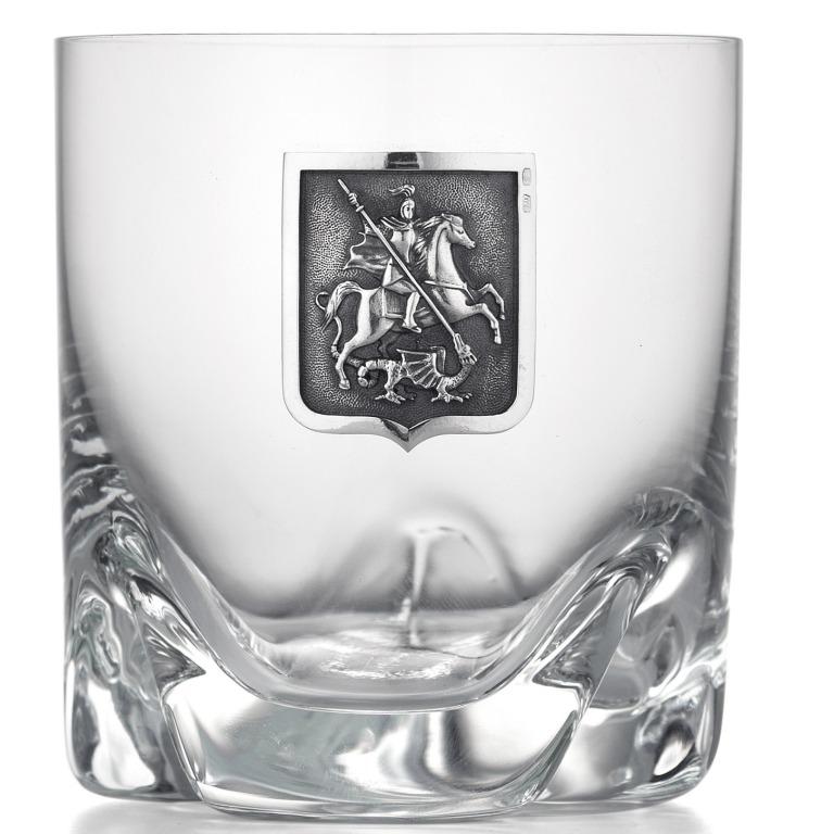 Набор стаканов с серебряной накладкой Москва