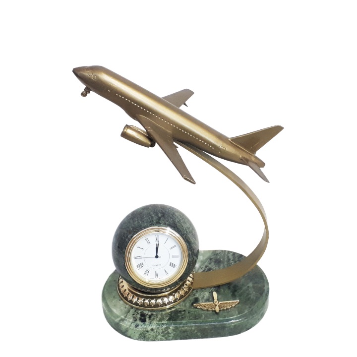 Бронзовые часы Самолет гражданской авиации