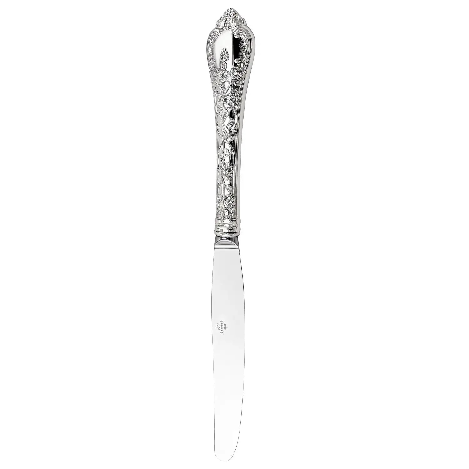 Серебряная столовый нож Виноградная лоза