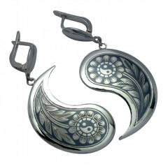 Серебряные серьги Инь-Ян(снято с производства)Фото 3099-01.jpg
