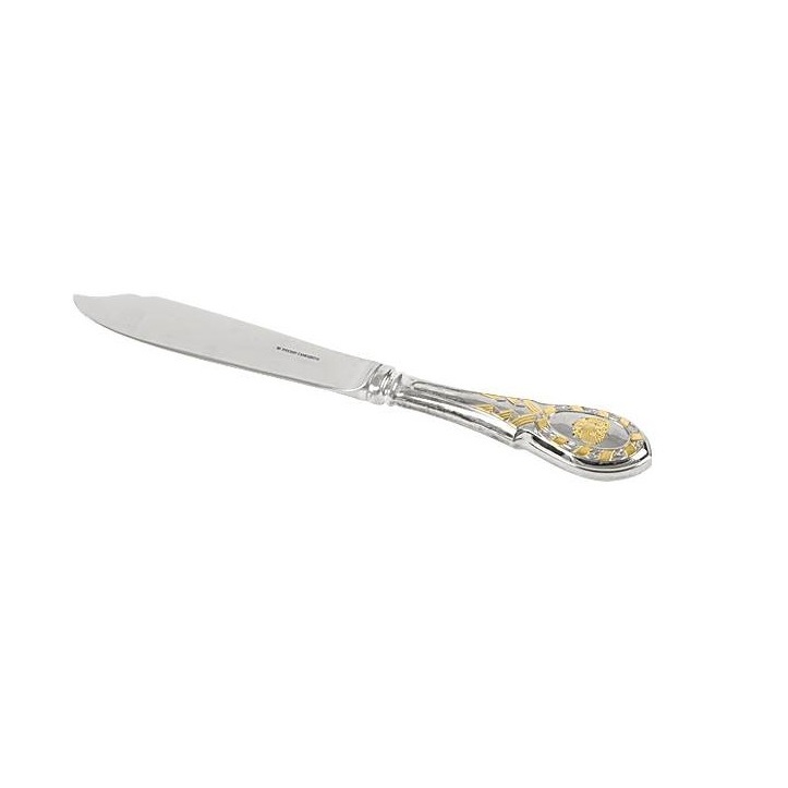 Серебряный нож для рыбы Государственный с золочением