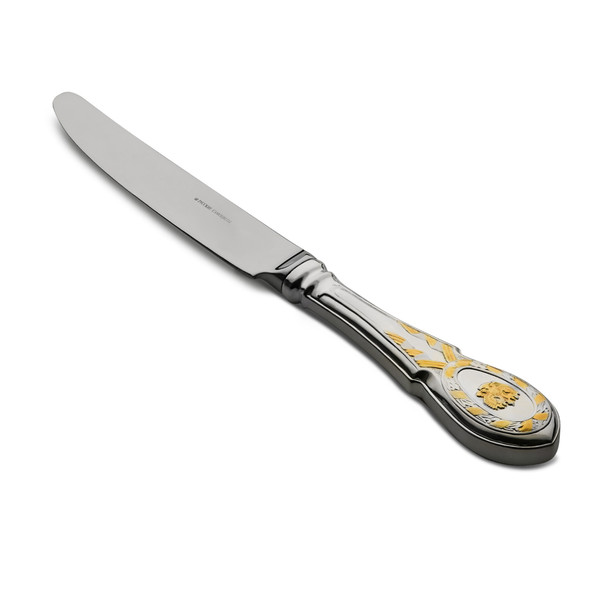 Серебряный десертный нож Государственный с золочением