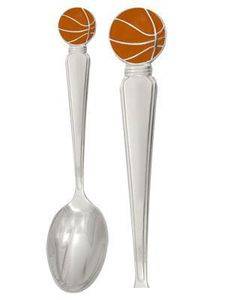 Серебряная чайная ложка мяч Баскетбол
