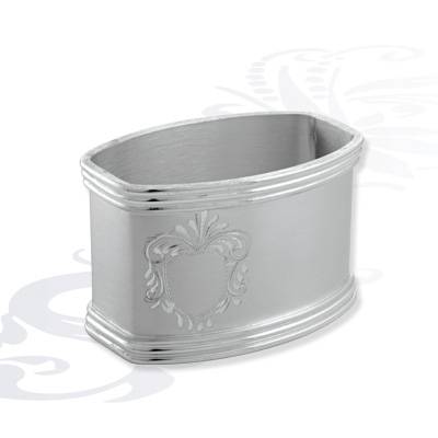 Серебряное кольцо для салфеток гладкое