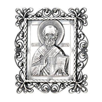 Серебряная икона Николай Чудотворец(снято с производства)