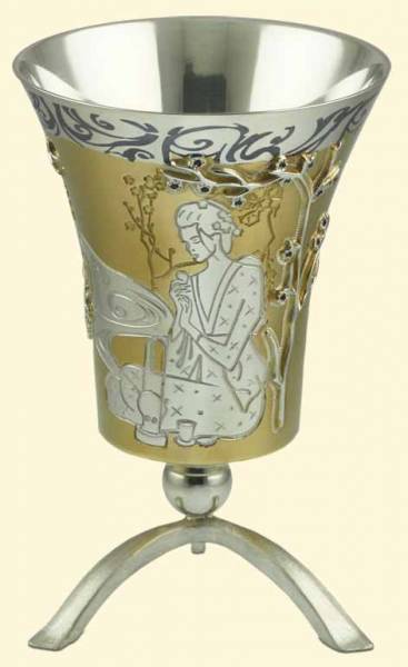 Серебряная чашка из набора Ветка сакуры(снято с производства)