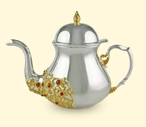 Серебряный чайник из набора Золотая осень