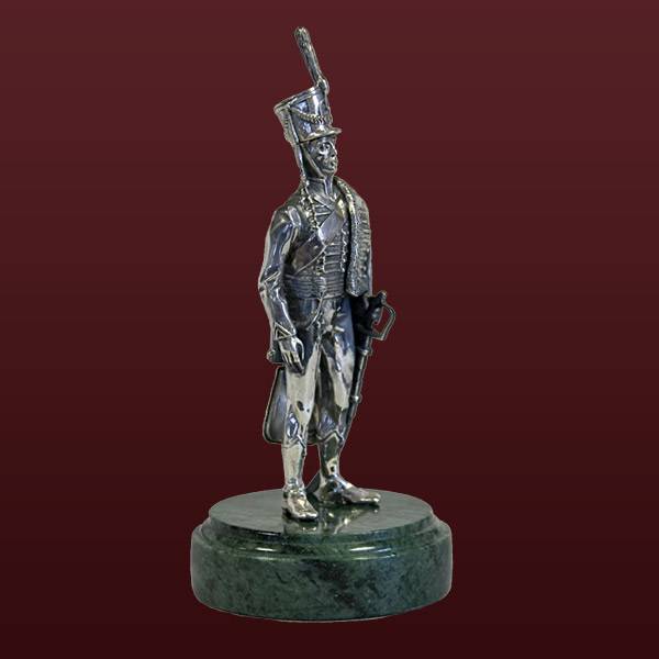 Серебряная скульптура Гусар(снято с производства)