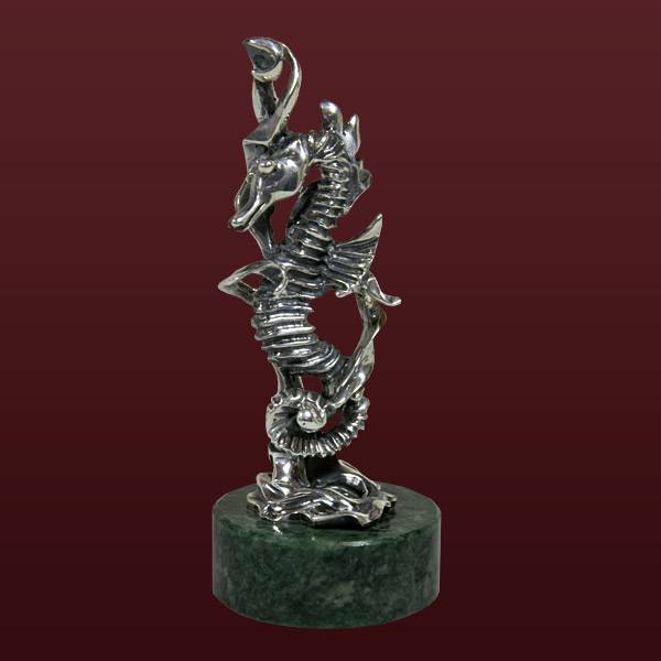 Серебряная скульптурная миниатюра Морской конек(снято с производства)