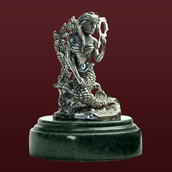 Серебряная скульптурная миниатюра Русалка Ариэль(снято с производства)
