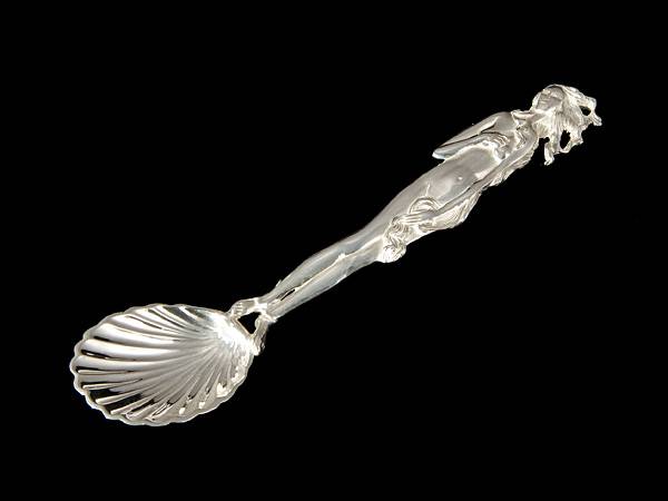Серебряная ложка для икры (мороженного) «Афродита»