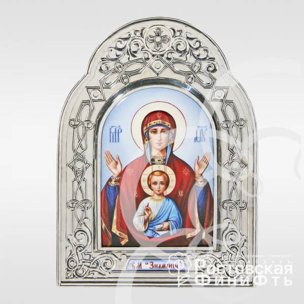 Серебряная икона Богоматерь Знамение (снято с производства)