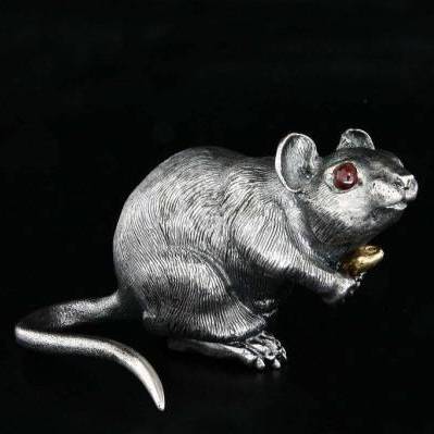 Серебряный сувенир-статуэтка Мышь(снято с производства)