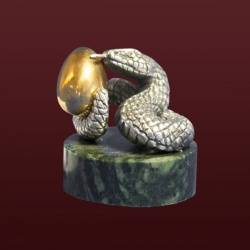 Серебряная миниатюра Кобра (змея)(снято с производства)