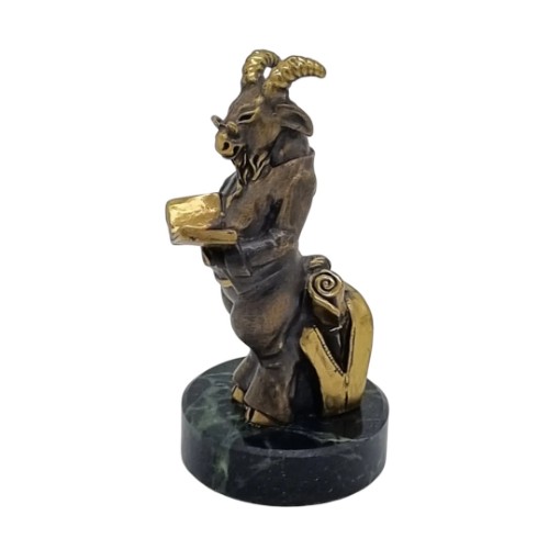 Бронзовая статуэтка Козел-Книголюб (Подарок на Год Козы)Фото 10892-03.jpg