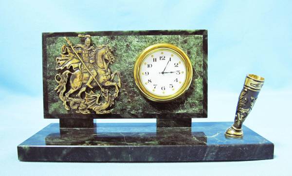 Бронзовые часы универсальные Герб Москвы