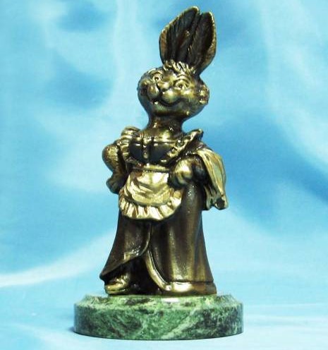 Бронзовая статуэтка Кролик