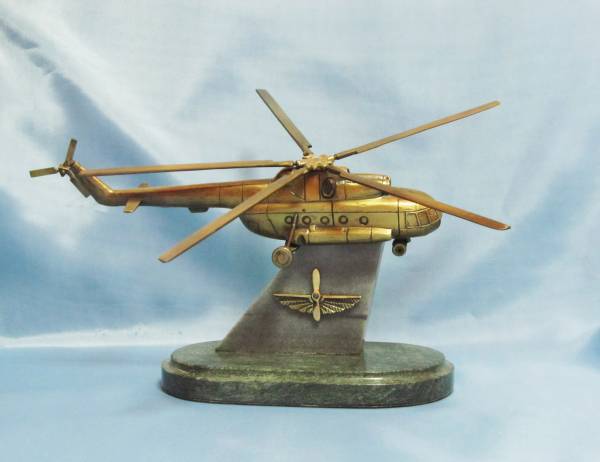 Бронзовая статуэтка Вертолет Ми 8