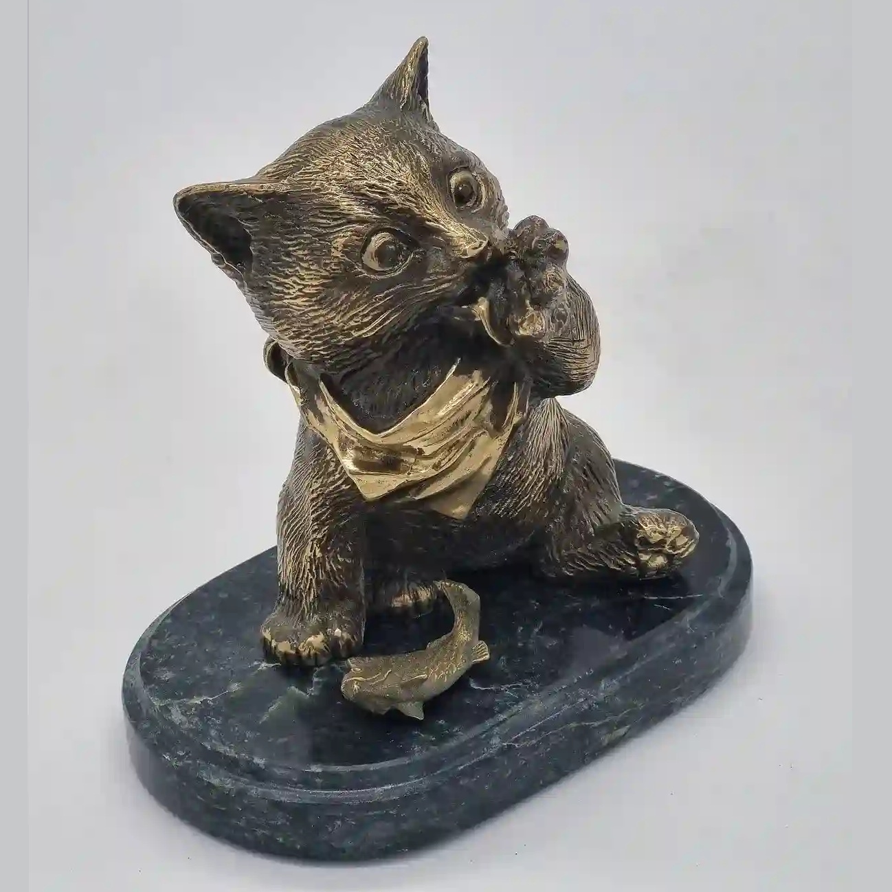 Бронзовая статуэтка Котенок ОбжораФото 11182-02.jpg