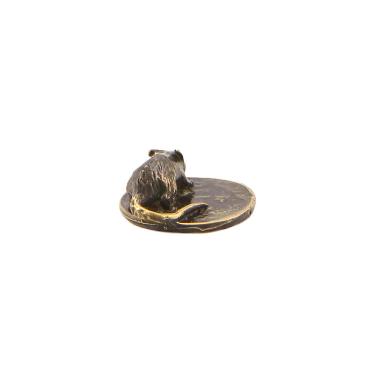 Бронзовая кошельковая Мышь на монетке