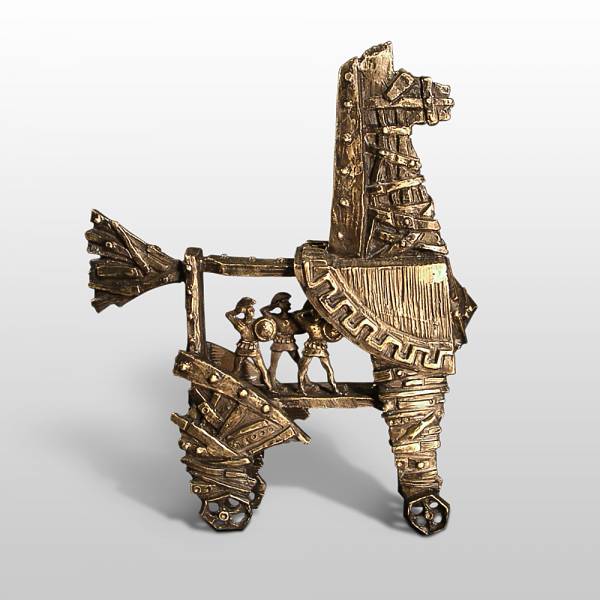 Бронзовая скульптура Троянский конь