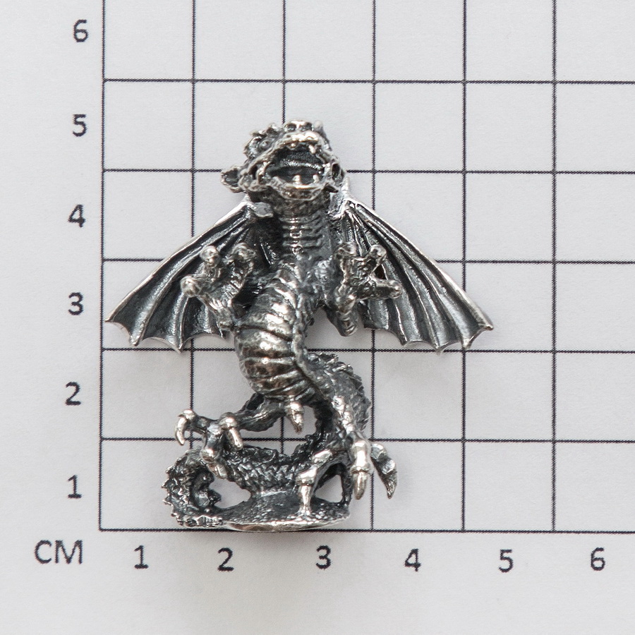 Серебряная статуэтка Дракон (Подарок на Год Дракона)