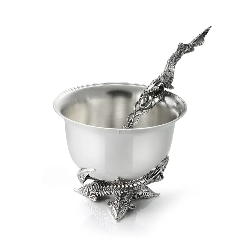 Ложка из серебра к икорнице РыбкиФото 12090-02.jpg