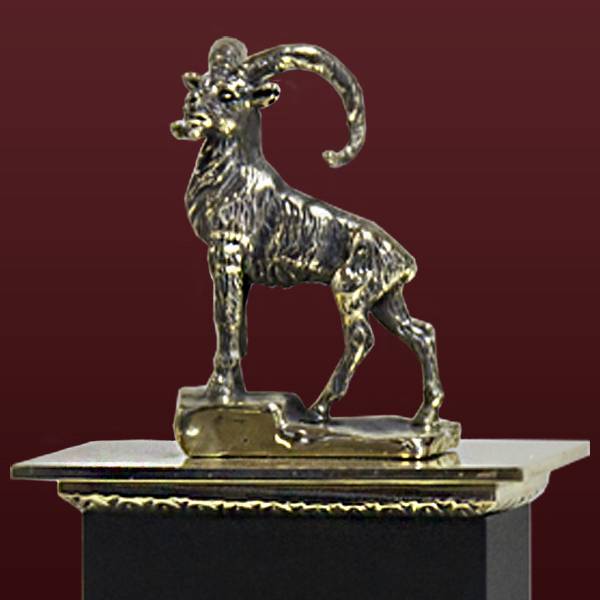 Бронзовые кабинетные часы Горный Архар (Подарок на Год Овцы)Фото 12180-03.jpg