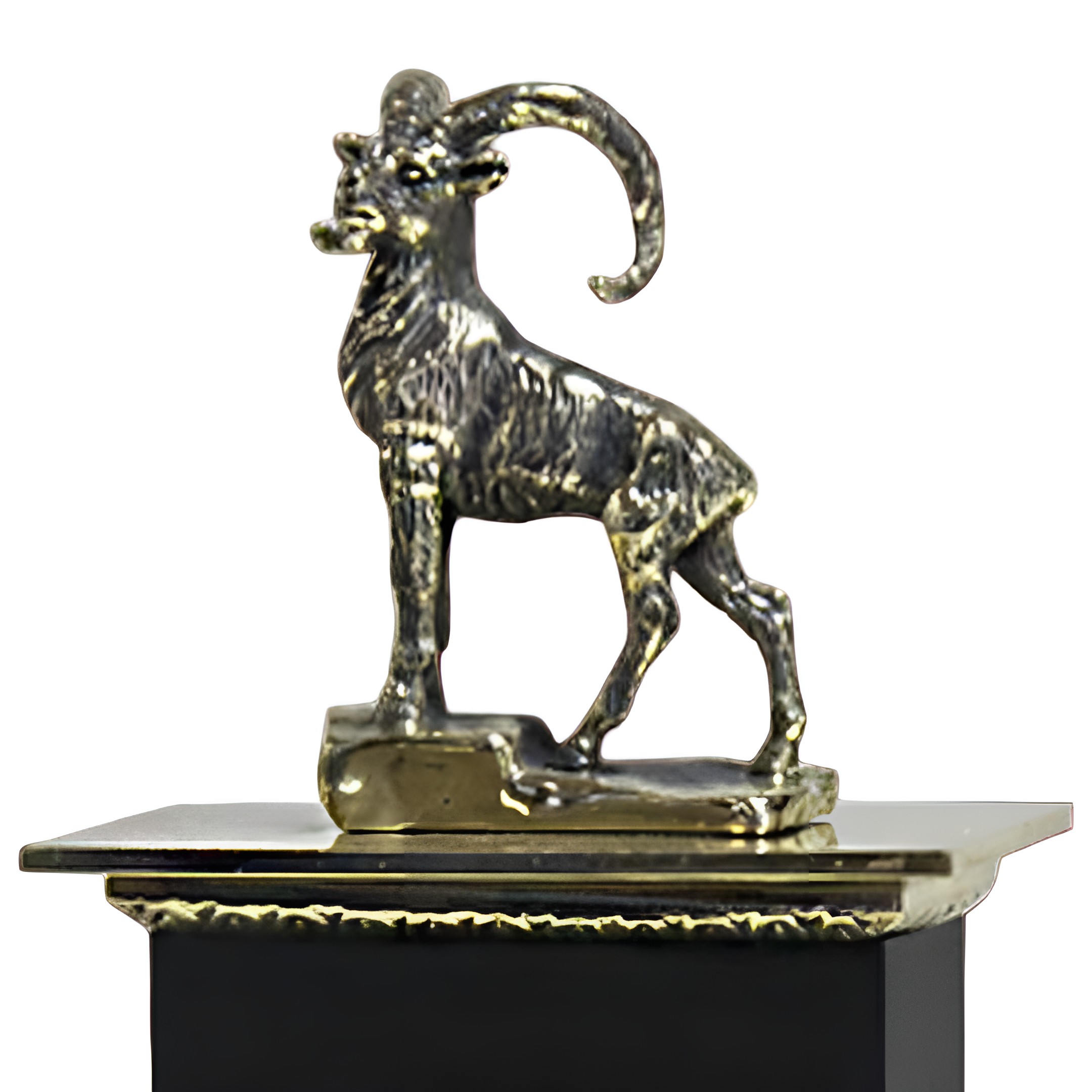 Бронзовые кабинетные часы Горный Архар (Подарок на Год Овцы)Фото 12180-04.jpg