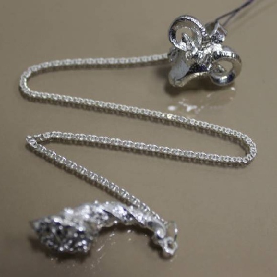 Серебряный ионизатор воды Овца с рогом изобилияФото 12261-03.jpg