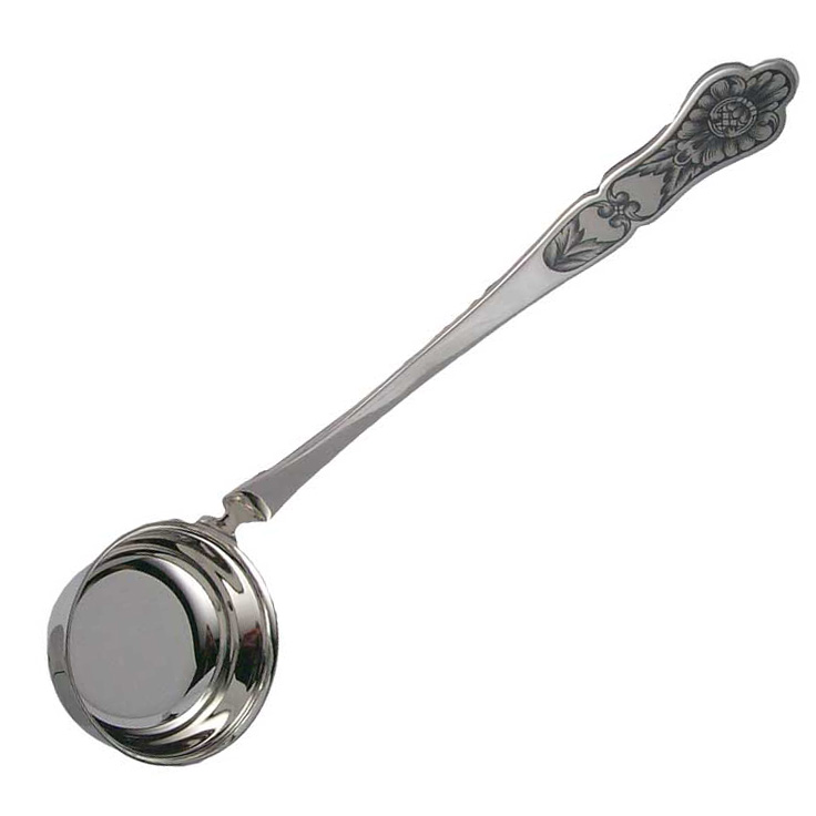 Серебряная ложка для разлива супа «Черневой рисунок»