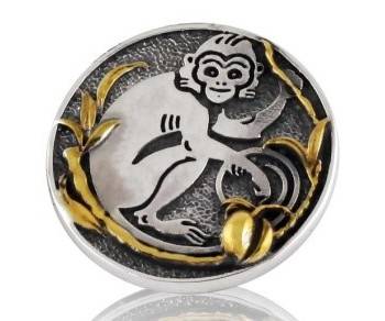 Серебряная сувенирная монета Обезьянка