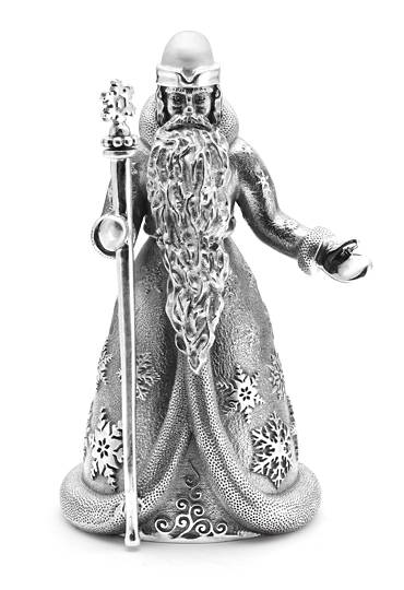 Серебряный колокольчик Дед Мороз