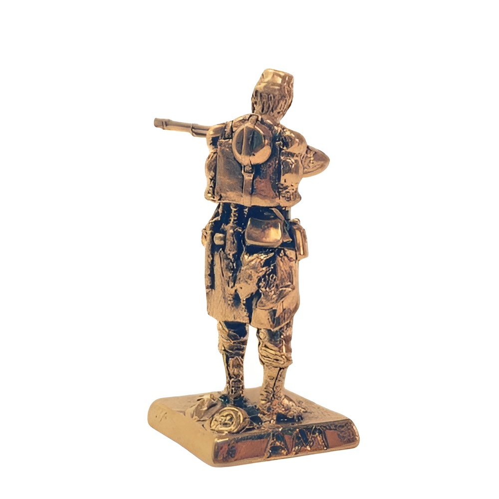 Бронзовая статуэтка Рядовой 18-го полка линейной пехоты (серия Французская пехота 1853-1856 гг..)Фото 13511-03.jpg