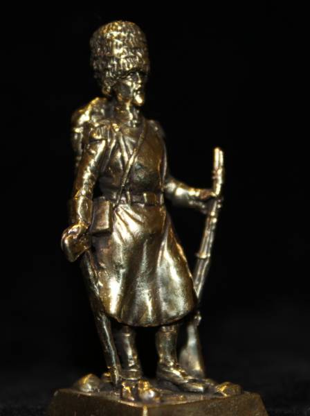 Бронзовая статуэтка Сапер 7-го полка линейной пехоты (серия Французская пехота 1853-1856 гг..)