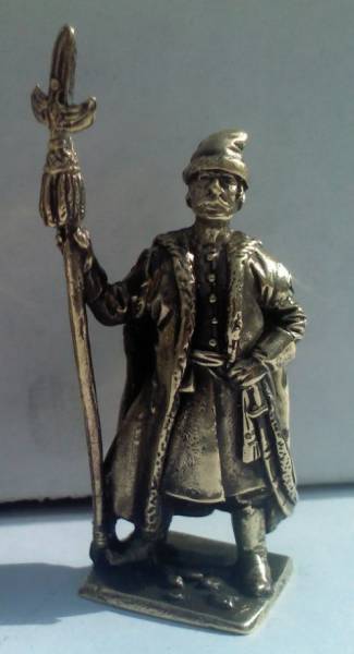 Бронзовая статуэтка Стрелец с протазаном и саблей (серия Стрельцы 17-го века)