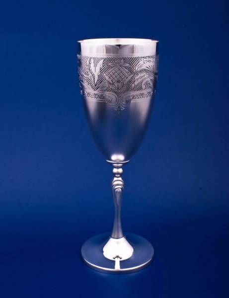 Серебряный бокал для шампанского № 42