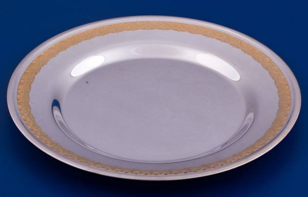 Серебряная закусочная тарелка № 16