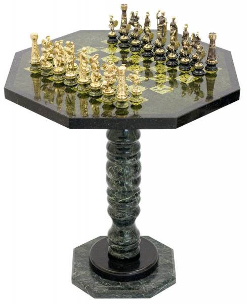 Бронзовые шахматы Римские на подставках стол