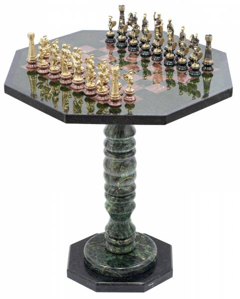 Бронзовые шахматы Римские на подставках  стол