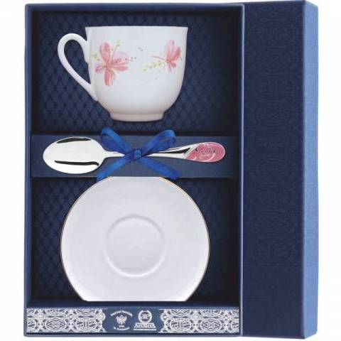 Набор чайный Ландыш-Розовые цветы 3 предмета