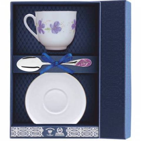 Набор чайный Ландыш-Сиреневые цветы 3 предмета