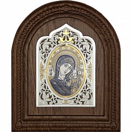 Серебряная икона Пресвятая Богородица Казанская