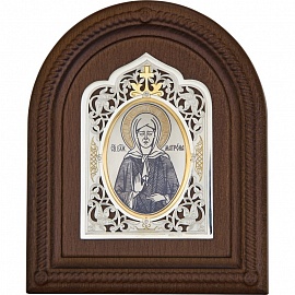 Серебряная икона Матрона Св. Блаженная
