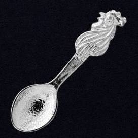 Серебряная сувенирная ложка Петух (снято с производства)